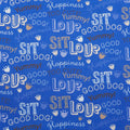 Sit Stay Love Favorites - Words Blue 2 Yard Cut