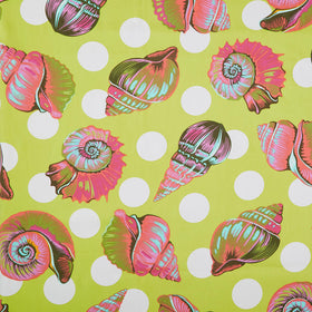 Floral Reef Collection - Big Shelly Seagrass 108" Wide Backing