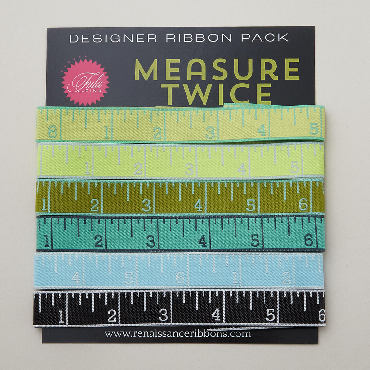 Tula Pink Measure Twice Designer Ribbon Pack - Cool