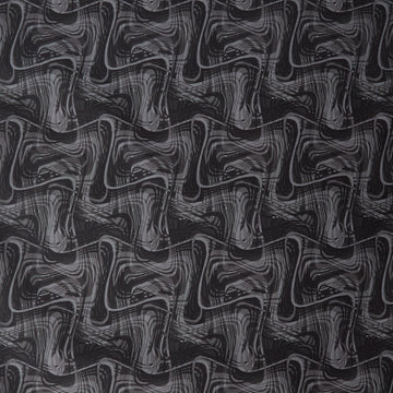 Whirlwind 118" - Wavy Lines Black 3 Yard Cut