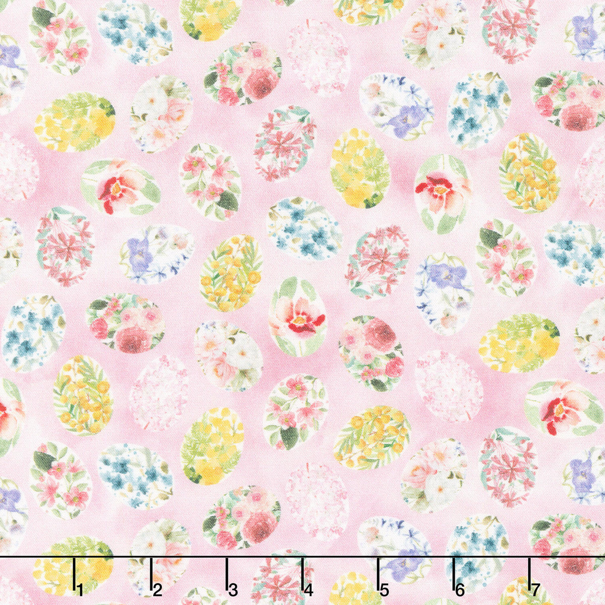 Basket Full of Blessings - Decorated Eggs Powder Pink Yardage