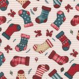Gifts of Gratitude - Tossed Stockings Cream Yardage