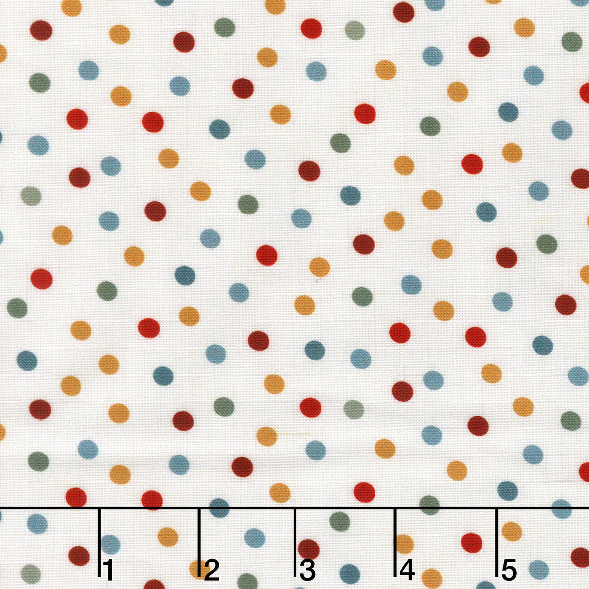 Nordic Holiday Village - Dots Cream Multi Yardage