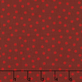 Nordic Holiday Village - Dots Red on Red Yardage