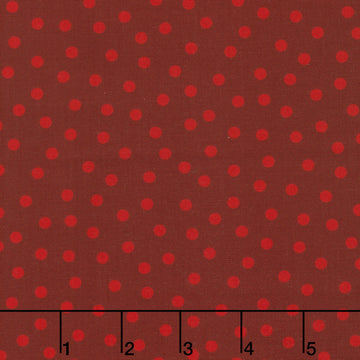 Nordic Holiday Village - Dots Red on Red Yardage