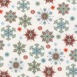 Nordic Holiday Village - Snowflakes Cream Multi Yardage