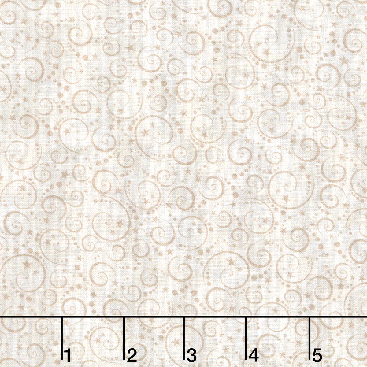 Nordic Holiday Village - Mini Swirls Cream Yardage