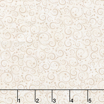 Nordic Holiday Village - Mini Swirls Cream Yardage