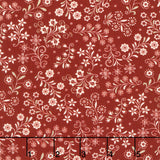 Nordic Holiday Village - Floral Vines Red Cream Yardage