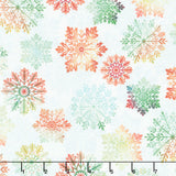 Sweet Christmas Memories - Snowflake Toss Ice Blue Digitally Printed Yardage