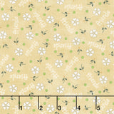 Friendship Garden - Daisy Friends Tan Yardage