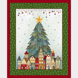 Nordic Holiday Village - Tree Ice Blue Multi Panel