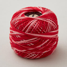 Missouri Star #8 Variegated Perle Cotton 10 Gram Ball - Red (800)