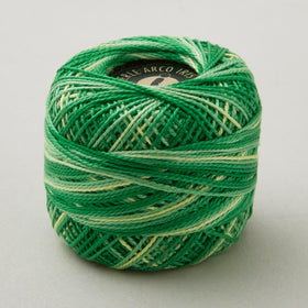 Missouri Star #8 Variegated Perle Cotton 10 Gram Ball - Grass Green (854)