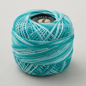 Missouri Star #8 Variegated Perle Cotton 10 Gram Ball - Turquoise (941)