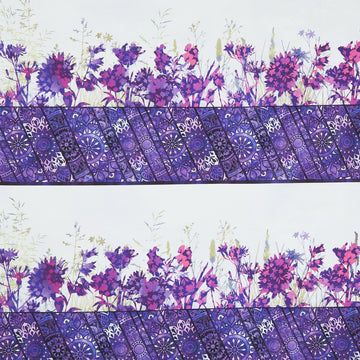 Allure - Border Stripe Purple Yardage