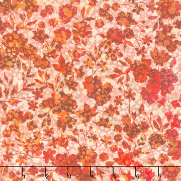 Allure - Flower Vines Red Yardage
