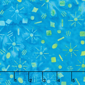 Garden Gate Batiks - Sparkles Teal Surf Yardage