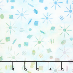 Garden Gate Batiks - Sparkles Multi Moonstone Yardage