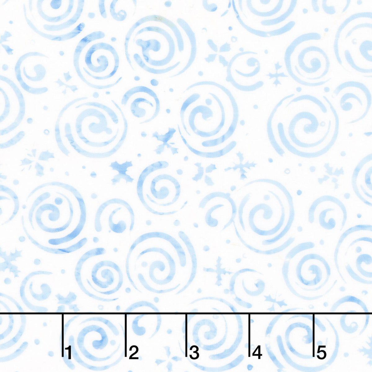 Frosted Wishes Batiks - Snowflakes and Swirls White Yardage