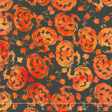 Boo Bash Batiks - Jack O Lantern Black Yardage