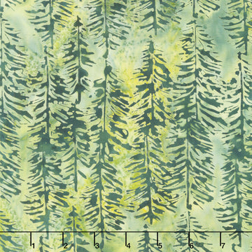 Autumn's Embrace Batiks - Evergreen Green Ivy Yardage