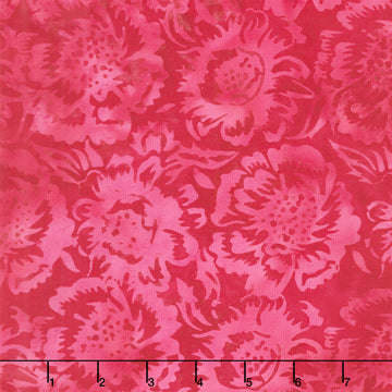 Posy Twist Batiks - Large Floral Pink Magenta Yardage