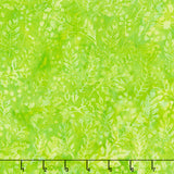 Posy Twist Batiks - Vines Leaves and Berries Green Pistachio Yardage