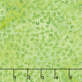 Posy Twist Batiks - Small Petals Green Lemon Lime Yardage