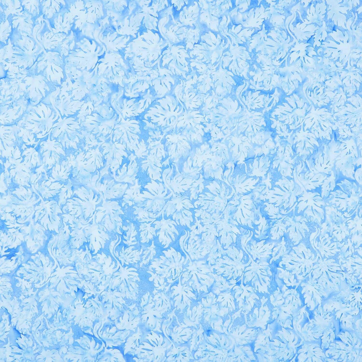 Countryside Charm Batiks - Condensed Leaves Blue Chambray Yardage