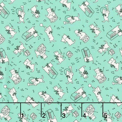 Aunt Grace Goes Scrappy - Cat Aqua Yardage