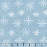 Friends & Flakes - Snowflake Blue Yardage
