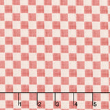 Love Letters - Check Red Yardage