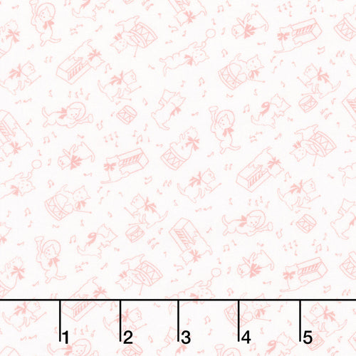 Aunt Grace Rock My Baby - Cat Pink Yardage