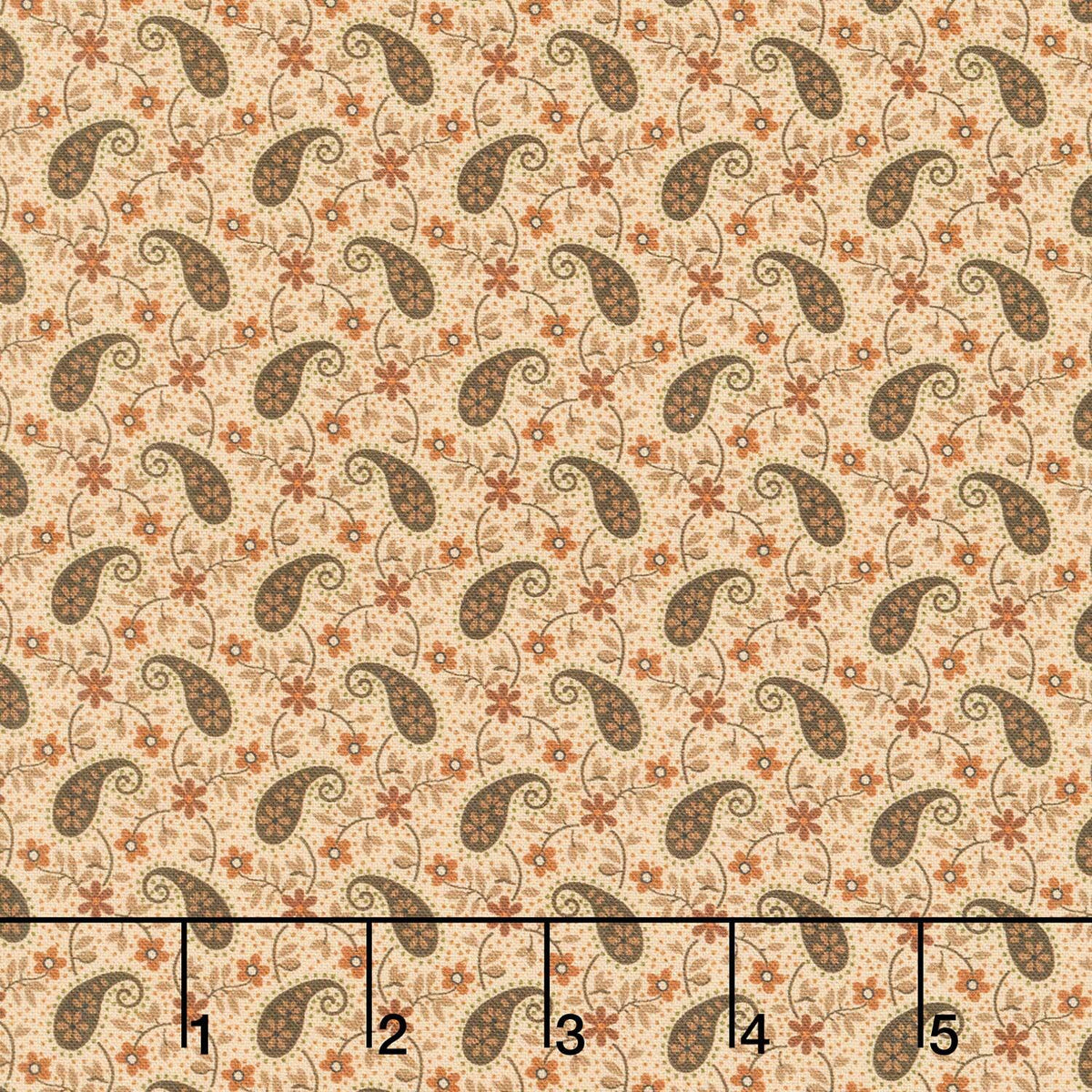 Midnight Cheddar - Paisley Parade Beige Yardage