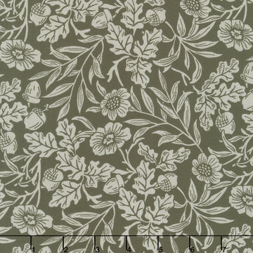 Oak Alley - Floral Olive Yardage