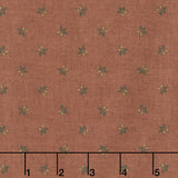 Oak Alley - Small Flower Rust Yardage