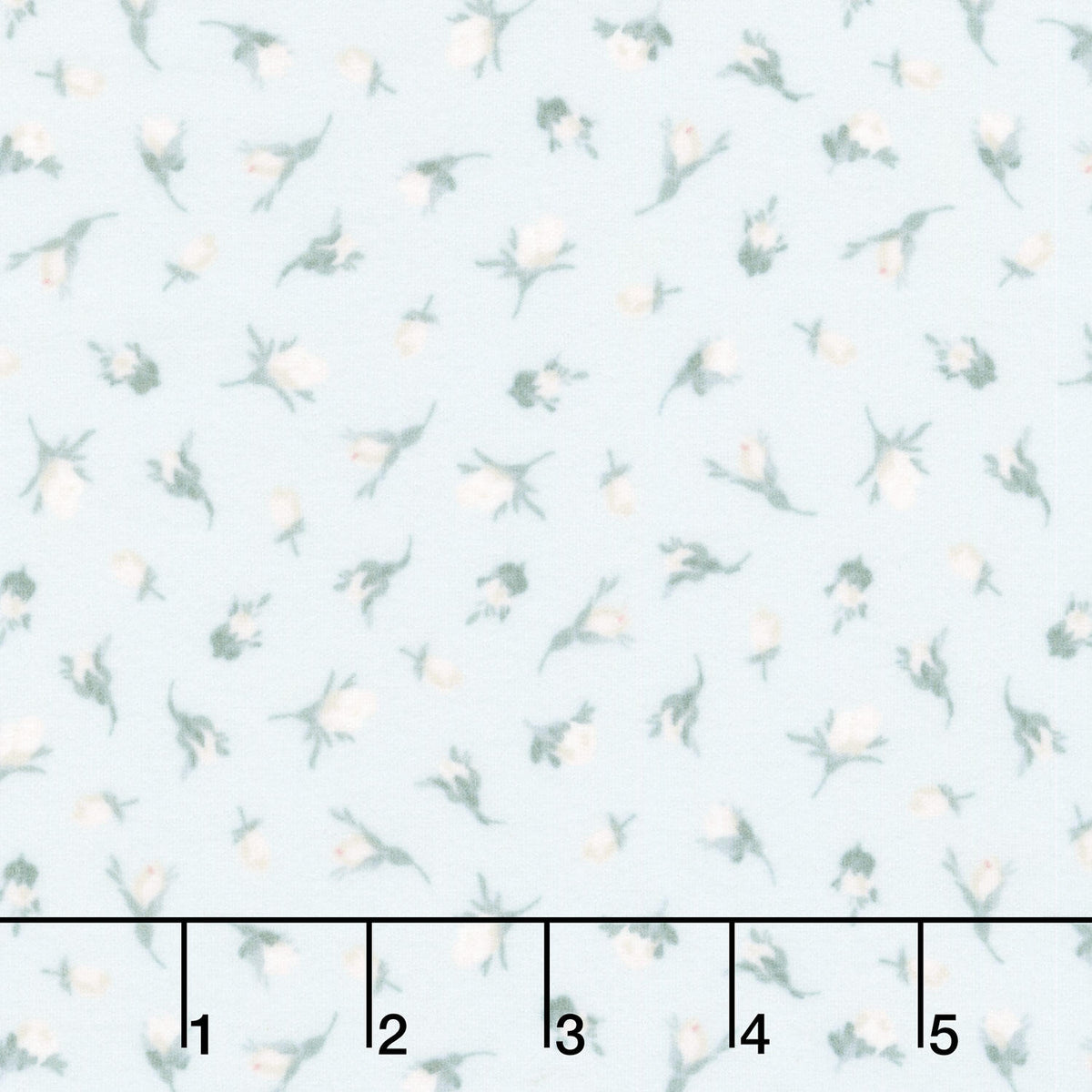 La Fleur Flannel - Buds Blue Yardage