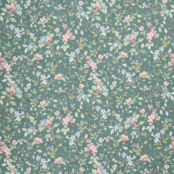 Terrace Blooms - Floral Branches Green Yardage