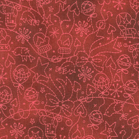 Christmastime - Tree Decorations Red Yardage