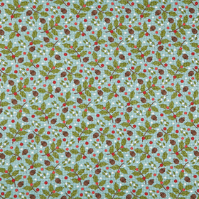 Snowtop Mountain Flannel - Greenery Aqua Yardage