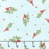 Snowtop Mountain Flannel - Bunches Aqua Yardage