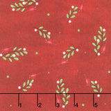Snowtop Mountain Flannel - Bunches Red Yardage