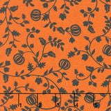 Pumpkin Grove - Pumpkin Vines Orange/Black Yardage