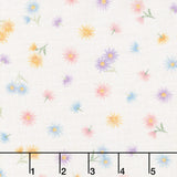 Gathering Sun - Tossed Floral White Yardage