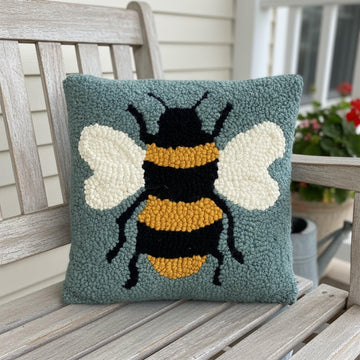 Buzzy Bee Punch Needle Pillow Kit