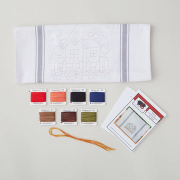 Fenceline Blooms Embroidery Towel Kit
