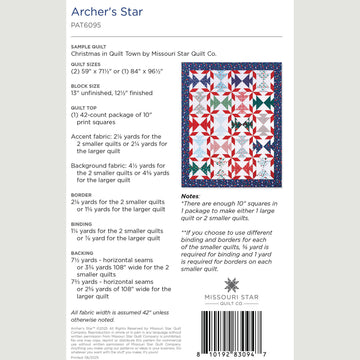 Archer's Star Quilt Pattern by Missouri Star