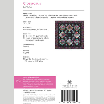Crossroads Quilt Pattern by Missouri Star