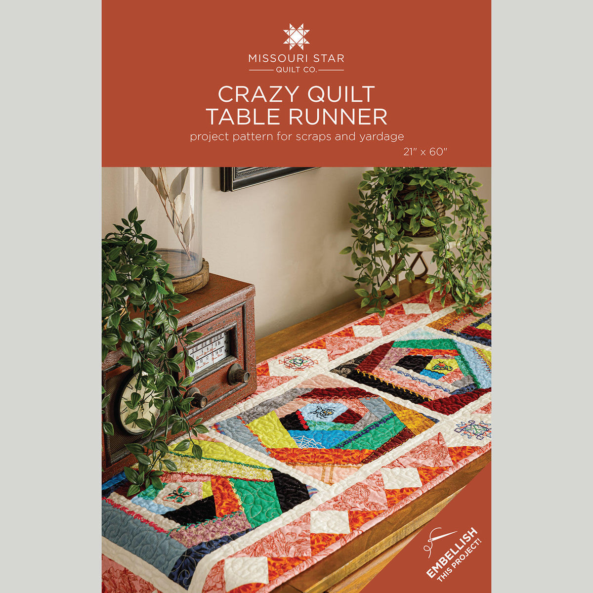 Crazy Quilt Table Runner Pattern by Missouri Star